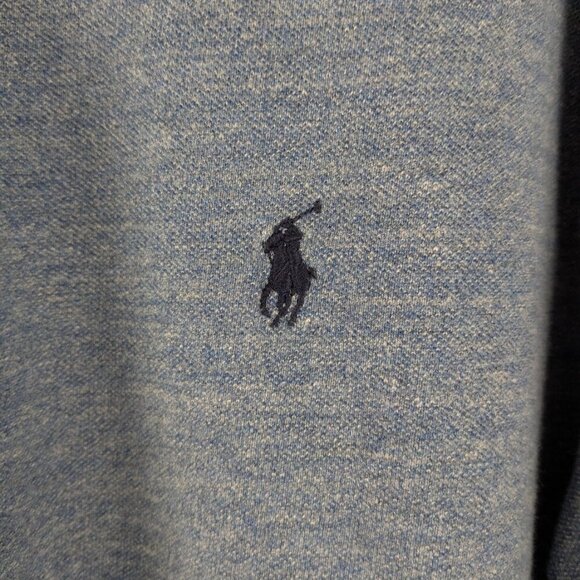 Polo short sleeve medium blue cotton shirt, XXL 2XL - Picture 3 of 7